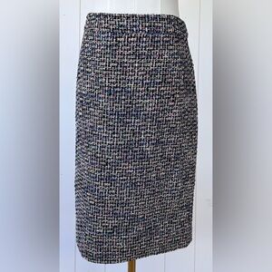 J. Crew Women’s No. 2 Woven‎ Lined Pencil Skirt Gold Thread Size 8